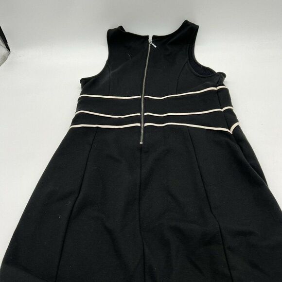 Anthropologie Maeve Dress 6 Sleeveless Black White Back Zip Stretch 66170 - Picture 4 of 5